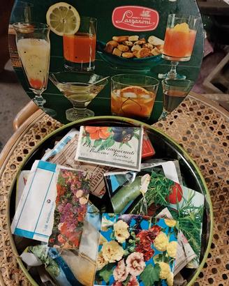  scatola  e sementi vintage 