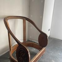 scheletri poltrone a pozzetto in noce