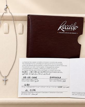 Collana Recarlo oro bianco 18kt 750 e diam. 0,06ct
