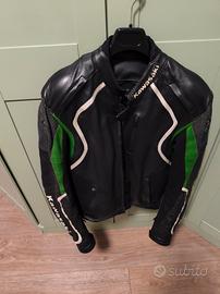 Giacca moto in pelle Kawasaki 