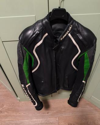 Giacca moto in pelle Kawasaki 