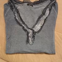maglia Oltre blu denim