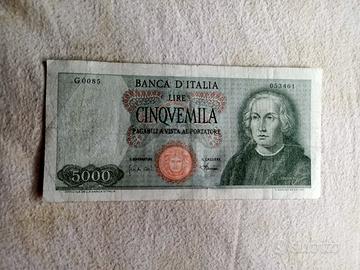 Banconota 5000 lire Colombo 1968,R3 (lotto6250)