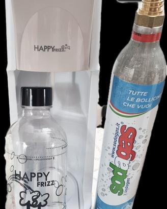 gasatore happy frizz con bottiglia e bombola 