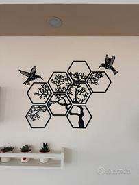 Decorazione parete geometrica 3d