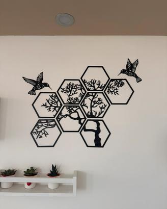 Decorazione parete geometrica 3d