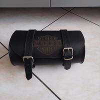 Borsa per moto in vera pelle rotonda Harley-Davids
