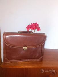 EFFETTY BORSA 24 ORE PORTA PC IN VERA PELLE