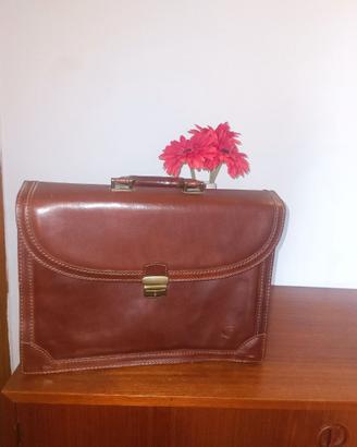 EFFETTY BORSA 24 ORE PORTA PC IN VERA PELLE