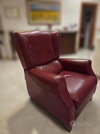 poltrona Divani by Natuzzi Relax vera pelle