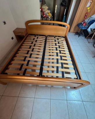 Letto matrimoniale legno falegname