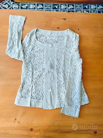 7€ maglia in pizzo beige tagliaS
