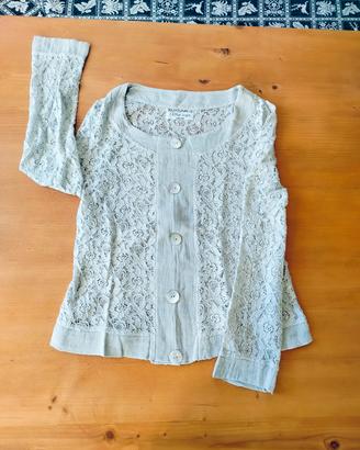 7€ maglia in pizzo beige tagliaS