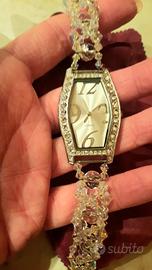 Orologio quartz con cinturino in cristalli