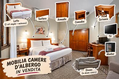 MOBILIA CAMERE D’ALBERGO  PER  RINNOVO STRUTTURA
