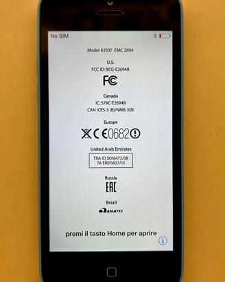 IPhone 5c Azzurro 16GB – Usato, vetro perfetto