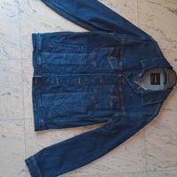 Giacca di jeans denim uomo blu classica