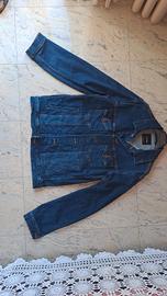 Giacca di jeans denim uomo blu classica