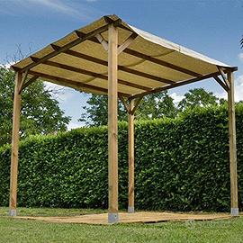 PERGOLA PERGOLATO GAZEBO IN LEGNO TETTOIA 3x3 MT