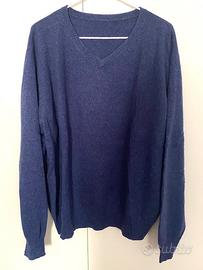 Maglione in Cashmere da Uomo - Blu Melange