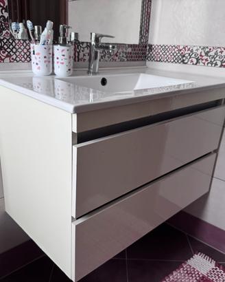 Mobile bagno sospeso 80 cm con lavabo