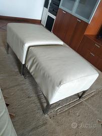 DIVANO 3/4 POSTI SIMILPELLE ,CON POUF