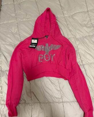 Felpa corta con cappuccio Boy London nuova
