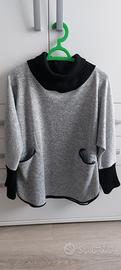 Maglia donna L/XL grigio e nero