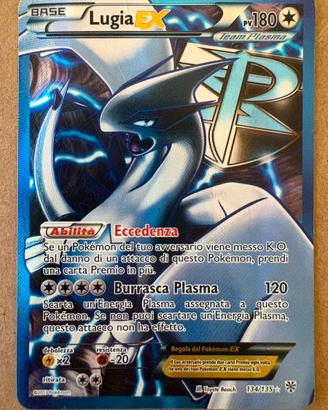 Carta Pokémon Lugia Ex 134/135 di Uragano Plasma