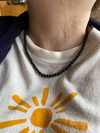 collana con perline nere