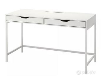 Scrivania bianca con cassetti Ikea Alex 132x58