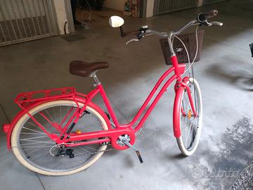Bici città BTWIN ELOPS 520 ROSSA