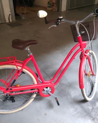 Bici città BTWIN ELOPS 520 ROSSA