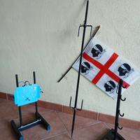 Girarrosto a BATTERIA 4,5 volt.  (celeste )