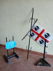 Girarrosto a BATTERIA 4,5 volt.  (celeste )