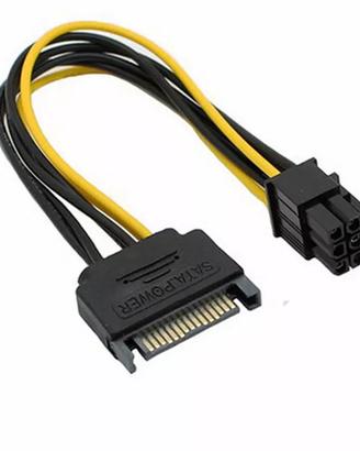 CAVO SATA 15 PIN A SCHEDA VIDEO 6 PIN PCI EXPRESS