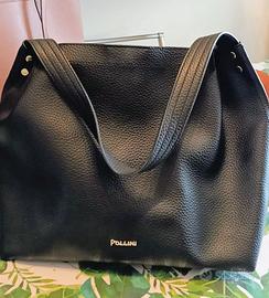 Borsa Shopping POLLINI nera + Pochette – Elegante 