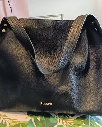 Borsa Shopping POLLINI nera + Pochette – Elegante 