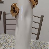 shishi design,vaso in porcellana bianca 