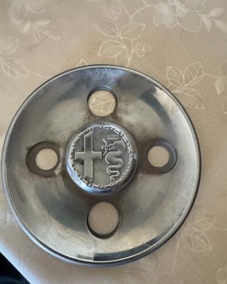 4 Borchie Coppette Inox Ruota ALFA ROMEO, 2 stemmi