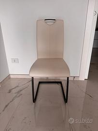 Sedie ecopelle panna