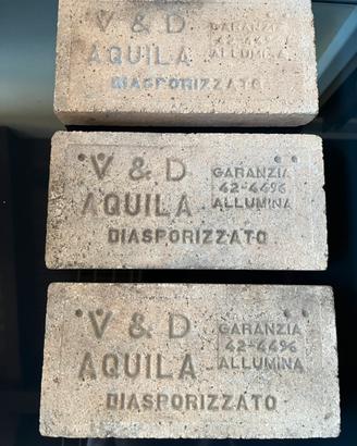 3 Mattoni Refrattari Storici V&D Aquila