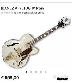 Chitarra semiacustica Ibanez AF75TDG IV Ivory