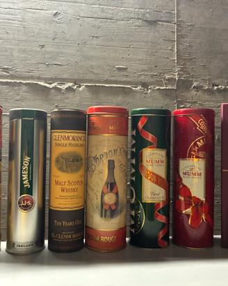 Box vuoti Champagne Whisky Gin Fernet