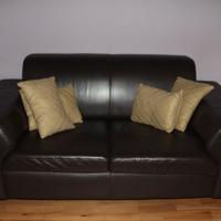 DIVANO CALLIGARIS IN PELLE COLOR CIOCCOLATO