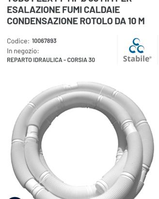 tubi scarico caldaia 80 e 60 mm