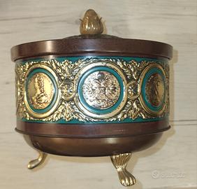 Rara scatola di latta vintage da collezione