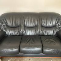 Divano pelle nero