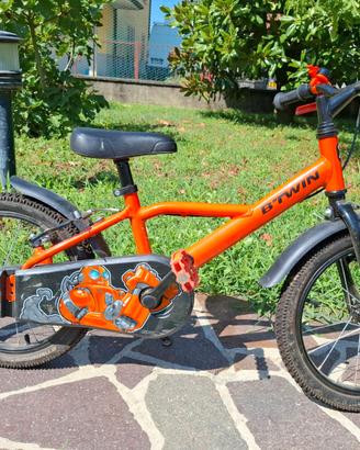 bicicletta b-twin 500 + rotelle