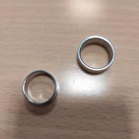 Set 2 anelli acciaio 